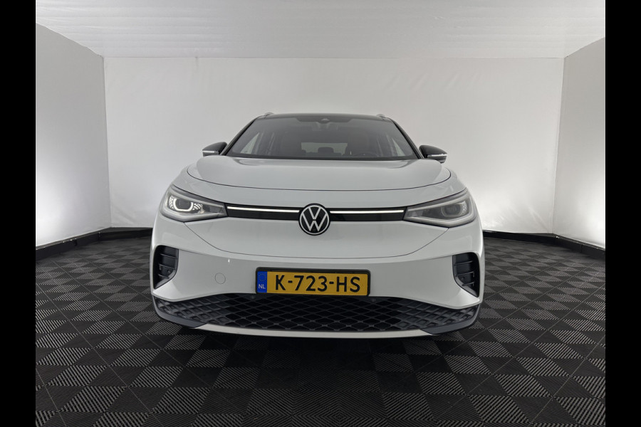 Volkswagen ID.4 Max 77 kWh [ 3-Fase ] {SOH-89%} (INCL.BTW) Aut. *PANO | HEAD-UP | LEATHER | FULL-LED | MEMORY-PACK | TOP-VIEW | BLIND-SPOT | HEATED-SPORTSEATS | DIGI-COCKPIT | DAB+ | 21''ALU*