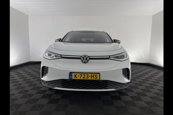 Volkswagen ID.4 Max 77 kWh [ 3-Fase ] {SOH-89%} (INCL.BTW) Aut. *PANO | HEAD-UP | LEATHER | FULL-LED | MEMORY-PACK | TOP-VIEW | BLIND-SPOT | HEATED-SPORTSEATS | DIGI-COCKPIT | DAB+ | 21''ALU*