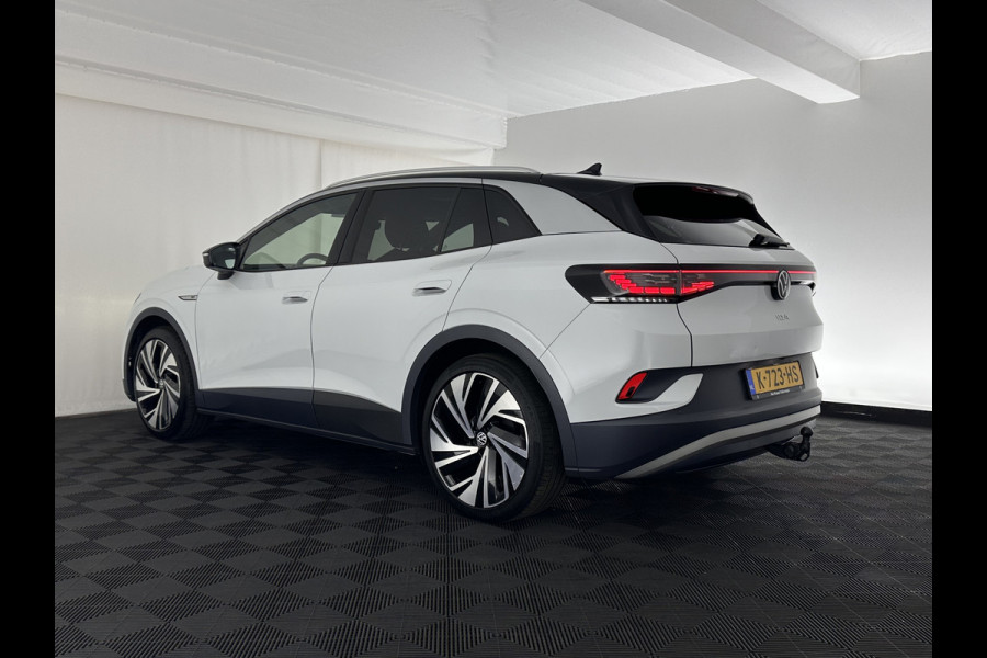 Volkswagen ID.4 Max 77 kWh [ 3-Fase ] {SOH-89%} (INCL.BTW) Aut. *PANO | HEAD-UP | LEATHER | FULL-LED | MEMORY-PACK | TOP-VIEW | BLIND-SPOT | HEATED-SPORTSEATS | DIGI-COCKPIT | DAB+ | 21''ALU*