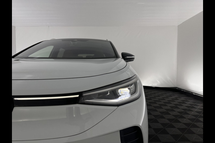 Volkswagen ID.4 Max 77 kWh [ 3-Fase ] {SOH-89%} (INCL.BTW) Aut. *PANO | HEAD-UP | LEATHER | FULL-LED | MEMORY-PACK | TOP-VIEW | BLIND-SPOT | HEATED-SPORTSEATS | DIGI-COCKPIT | DAB+ | 21''ALU*