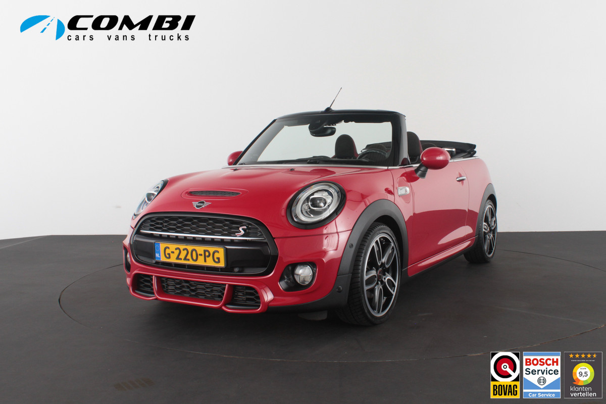 MINI Cabrio 2.0 Cooper S John Cooper Works > 192pk/H&K/Head-up/18inch/Chili red/Aerodynamica Kit...