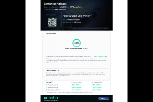 Polestar 2 Long Range 408 pk Dual Motor 78 kWh bjr 2022, panoramadak, achteruitrijcamera, 1 e eigenaar, NL auto met nap