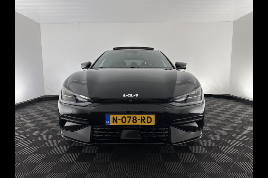 Kia Ev6 GT-Line 77.4 kWh (INCL-BTW) Aut. *HEATPUMP | PANO | HEAD-UP | LEATHER-ALCANTARA | ADAPTIVE-CRUISE | DIGI-COCKPIT | MERIDIAN-AUDIO | MEMORYPACK | FULL-LED | KEYLESS | TOPVIEW | DAB | BLINDSPOT | NAVI-FULLMAP |