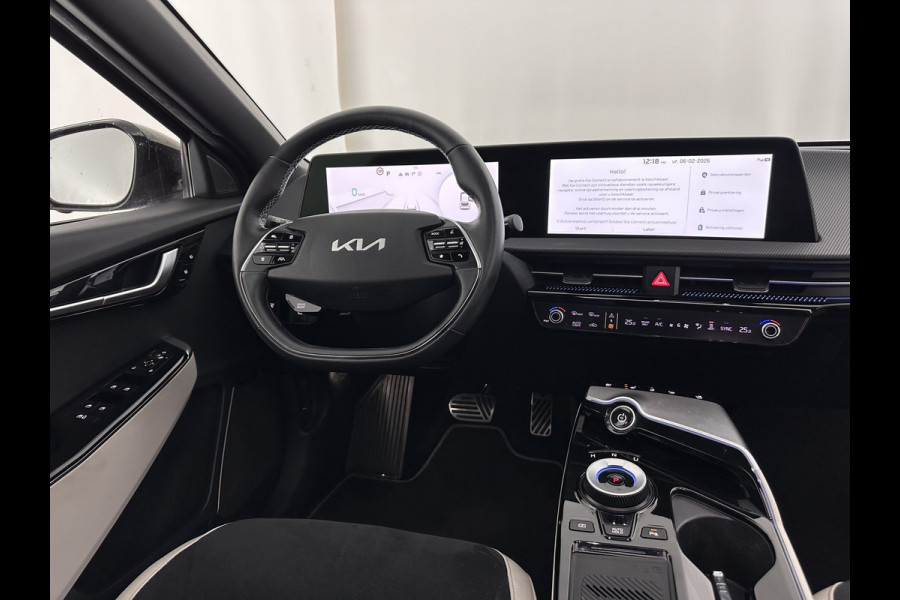 Kia Ev6 GT-Line 77.4 kWh (INCL-BTW) Aut. *HEATPUMP | PANO | HEAD-UP | LEATHER-ALCANTARA | ADAPTIVE-CRUISE | DIGI-COCKPIT | MERIDIAN-AUDIO | MEMORYPACK | FULL-LED | KEYLESS | TOPVIEW | DAB | BLINDSPOT | NAVI-FULLMAP |
