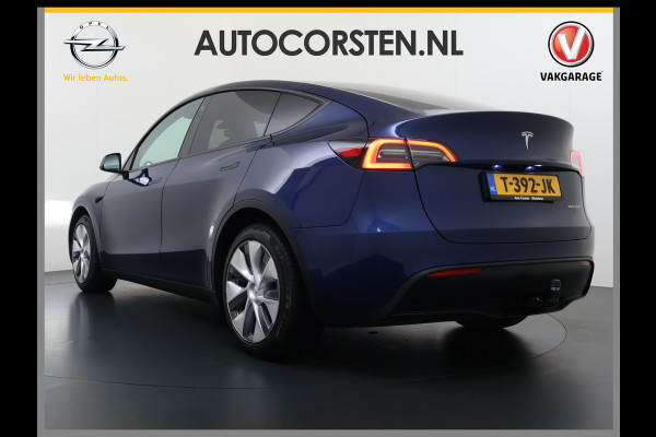 Tesla Model Y Long Range AWD 514pk SOH 92% Trekhaak Warmtepomp Leder Panoramadak Matrix-LED Autopilot Elektr.Stuur+Stoel+Verwarmd Navi Ecc Pre Camera's Elektr.AchterKlep Parkeer Assistent Sentry-Mode Privacyglas Bluetooth Dodehoek detector Connected services 1e Eigenaar 1.600KG Trekgewicht Fabrieksgarantie tot 27-6-2027 Garantie op Accu en Motoren 27-6-2031/192.000km