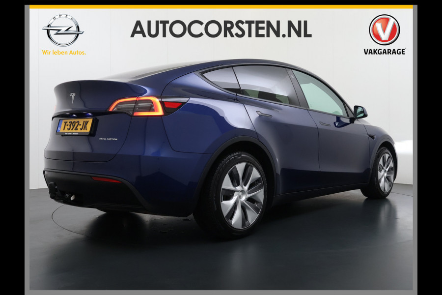 Tesla Model Y Long Range AWD 514pk SOH 92% Trekhaak Warmtepomp Leder Panoramadak Matrix-LED Autopilot Elektr.Stuur+Stoel+Verwarmd Navi Ecc Pre Camera's Elektr.AchterKlep Parkeer Assistent Sentry-Mode Privacyglas Bluetooth Dodehoek detector Connected services 1e Eigenaar 1.600KG Trekgewicht Fabrieksgarantie tot 27-6-2027 Garantie op Accu en Motoren 27-6-2031/192.000km