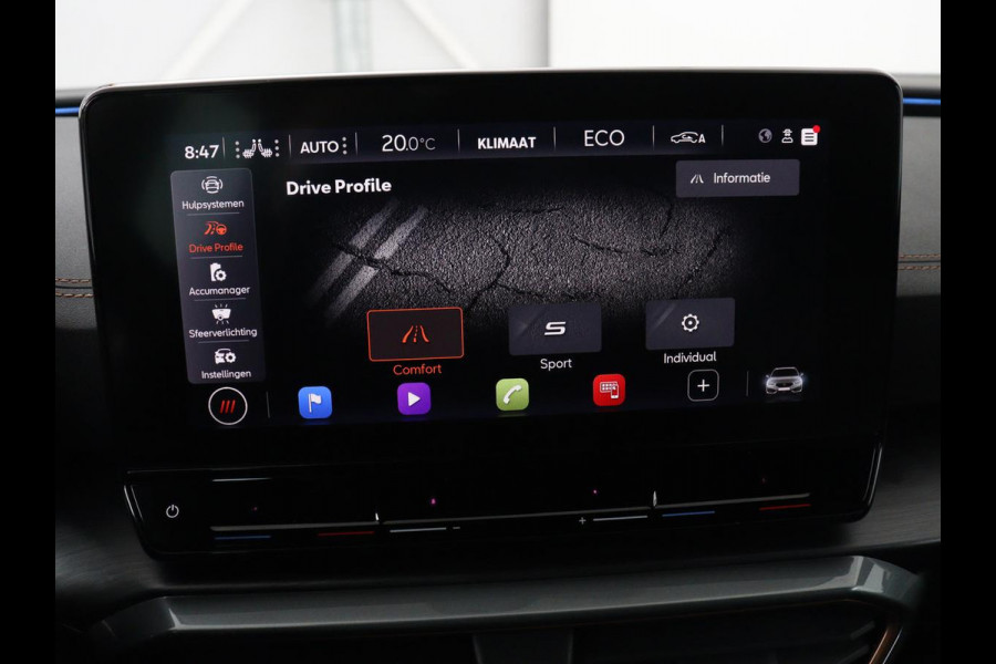 CUPRA Leon 1.4 eHybrid | Panoramadak | Stoelverwarming | Leder | Carplay | Adaptive cruise | Camera | Navigatie | Park Assist | Sportstoelen | Full LED | Sfeerverlichting | PHEV | Plug In