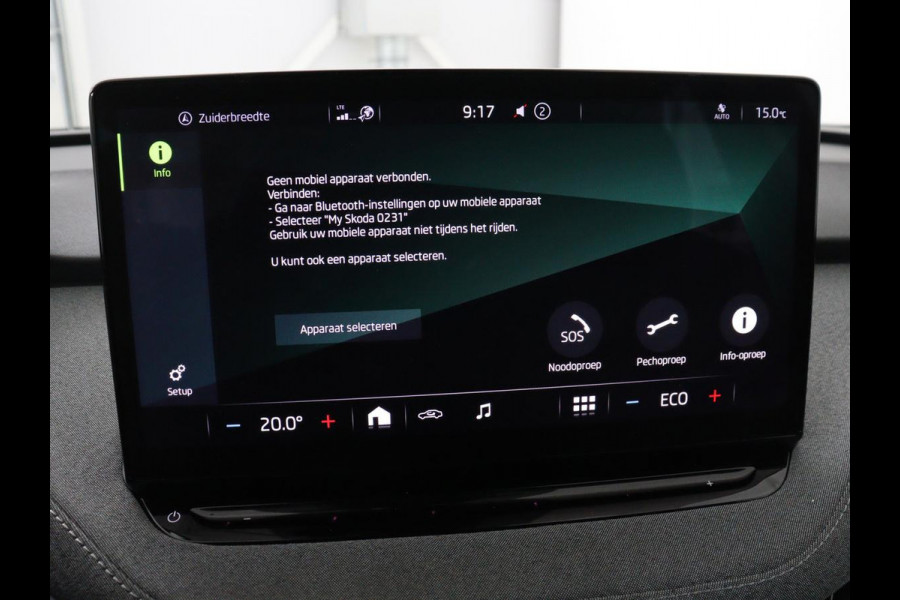 Škoda ENYAQ iV 60 | SOH 90% | Half leder | Carplay | Navigatie | Sfeerverlichting | Parkeerhulp | Full LED | Cruise control | Climate control