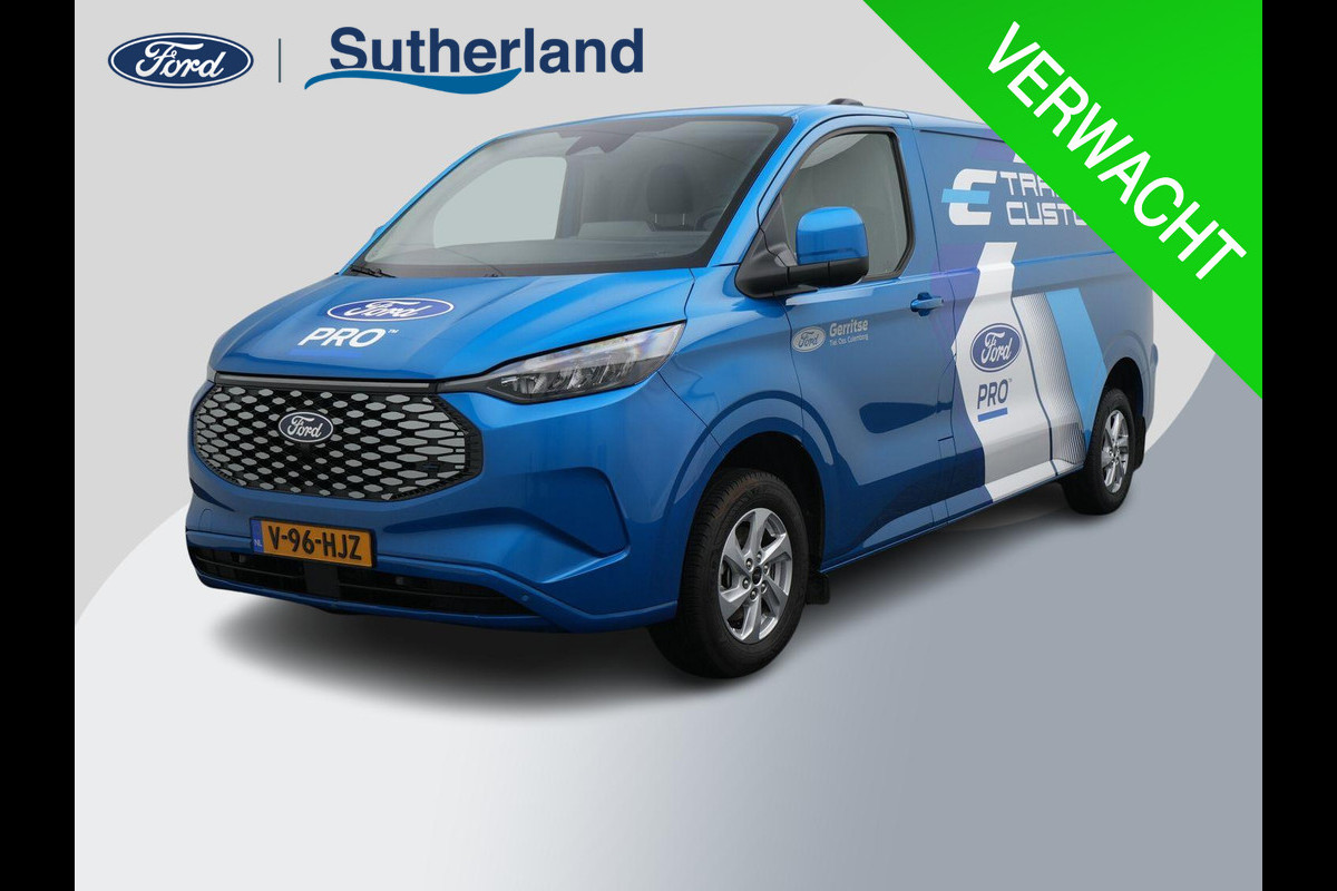 Ford E-Transit Cust. 320 L2H1 Limited 65 kWh 218pk | Wegklapbare Trekhaak | Adaptieve Cruise | Navigatie | BESTICKERING WORDT VERWIJDERD | Stoel/stuurverwarming