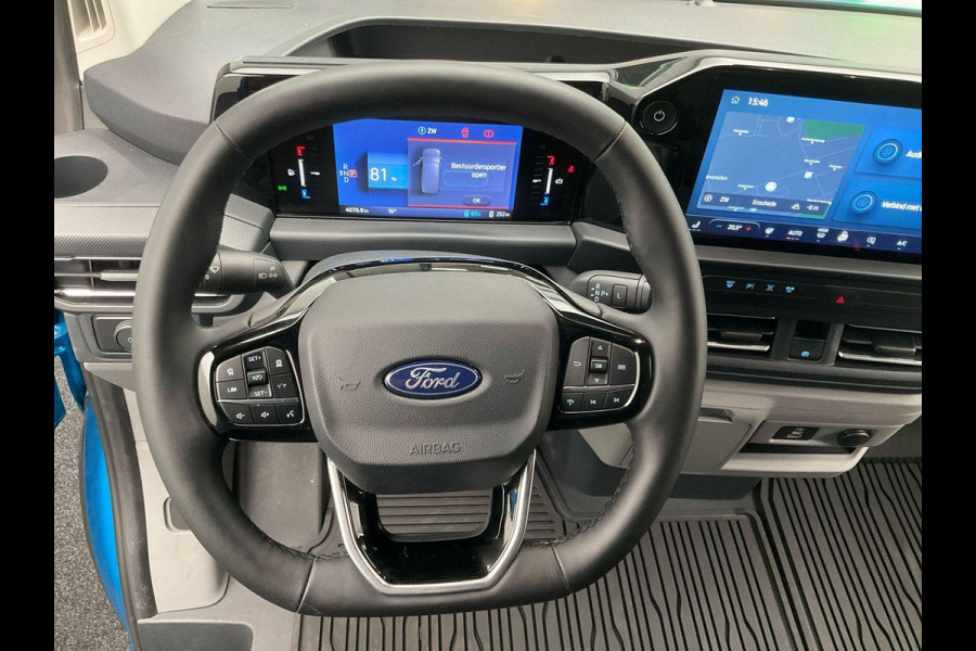 Ford E-Transit Cust. 320 L2H1 Limited 65 kWh 218pk | Wegklapbare Trekhaak | Adaptieve Cruise | Navigatie | BESTICKERING WORDT VERWIJDERD | Stoel/stuurverwarming