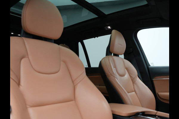 Volvo XC90 T8 Twin Engine AWD Inscription 7 Persoons Plug In Hybrid 394pk Dealer O.H. PHEV | Panodak | Adaptive Cruise | Luxe Lederen Sportstoelen Memory & Verwarmd | 360 Camera | Head Up | Harman Kardon | Apple Carplay | Blis | Virtual | Navigatie | 21"L.M |