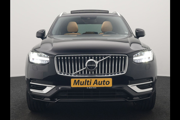 Volvo XC90 T8 Twin Engine AWD Inscription 7 Persoons Plug In Hybrid 394pk Dealer O.H. PHEV | Panodak | Adaptive Cruise | Luxe Lederen Sportstoelen Memory & Verwarmd | 360 Camera | Head Up | Harman Kardon | Apple Carplay | Blis | Virtual | Navigatie | 21"L.M |