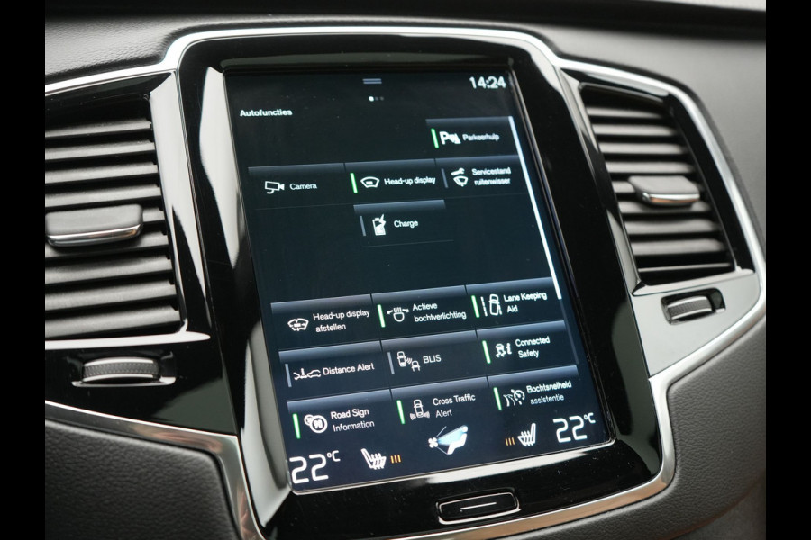 Volvo XC90 T8 Twin Engine AWD Inscription 7 Persoons Plug In Hybrid 394pk Dealer O.H. PHEV | Panodak | Adaptive Cruise | Luxe Lederen Sportstoelen Memory & Verwarmd | 360 Camera | Head Up | Harman Kardon | Apple Carplay | Blis | Virtual | Navigatie | 21"L.M |