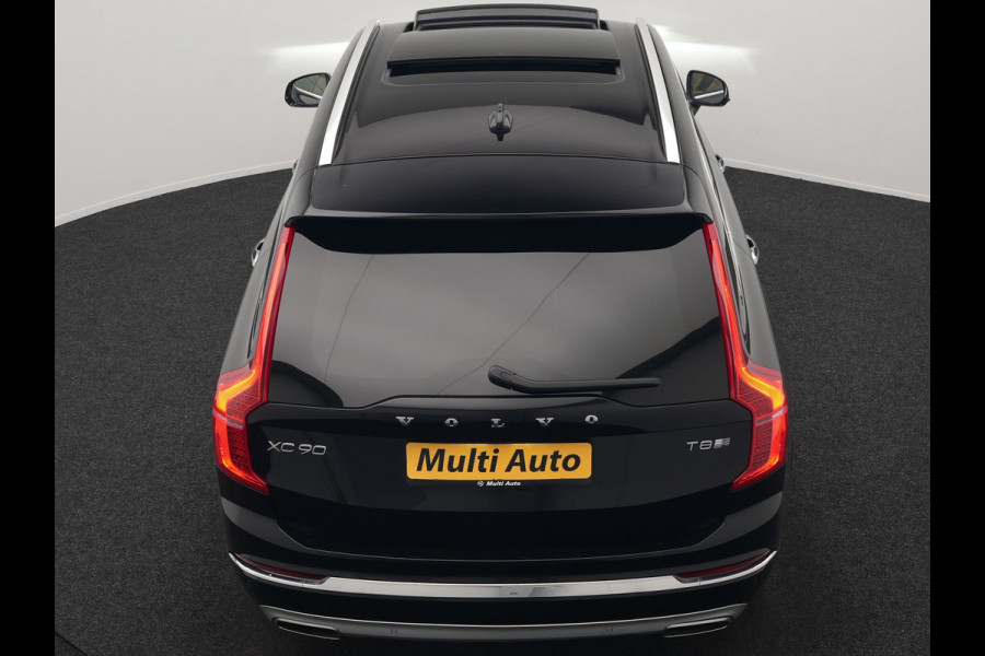 Volvo XC90 T8 Twin Engine AWD Inscription 7 Persoons Plug In Hybrid 394pk Dealer O.H. PHEV | Panodak | Adaptive Cruise | Luxe Lederen Sportstoelen Memory & Verwarmd | 360 Camera | Head Up | Harman Kardon | Apple Carplay | Blis | Virtual | Navigatie | 21"L.M |