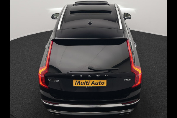 Volvo XC90 T8 Twin Engine AWD Inscription 7 Persoons Plug In Hybrid 394pk Dealer O.H. PHEV | Panodak | Adaptive Cruise | Luxe Lederen Sportstoelen Memory & Verwarmd | 360 Camera | Head Up | Harman Kardon | Apple Carplay | Blis | Virtual | Navigatie | 21"L.M |