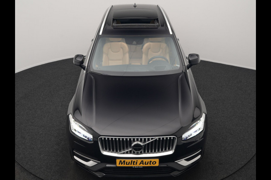 Volvo XC90 T8 Twin Engine AWD Inscription 7 Persoons Plug In Hybrid 394pk Dealer O.H. PHEV | Panodak | Adaptive Cruise | Luxe Lederen Sportstoelen Memory & Verwarmd | 360 Camera | Head Up | Harman Kardon | Apple Carplay | Blis | Virtual | Navigatie | 21"L.M |