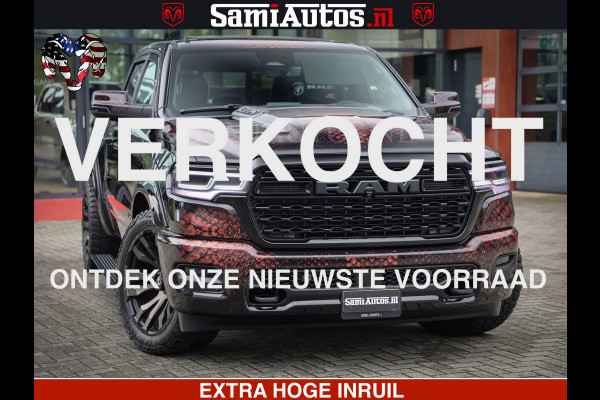 Dodge Ram COBRA EDITION | 1500 Limited Night High Output 540HP 706Nm | Massage + Full Option | De Meest Luxe en Volle Pick-Up in zijn Klas Comfortabele Dubbele Cabine met Royale 5 Zitplaatsen | BPM vrij | Nu Leverbaar uit Voorraad | Voorraad Nr 2292 - 5178 | Cobra package is meerprijs |