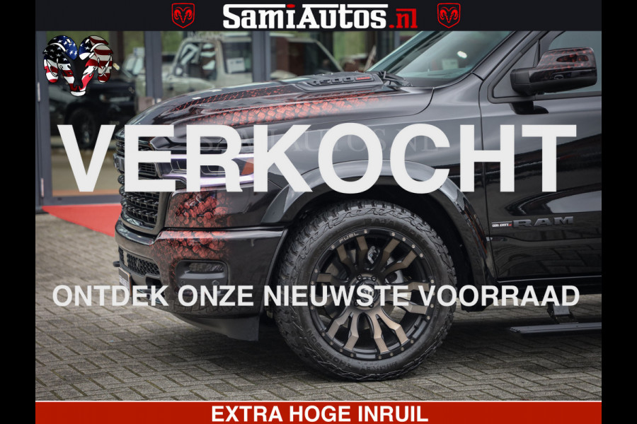 Dodge Ram COBRA EDITION | 1500 Limited Night High Output 540HP 706Nm | Massage + Full Option | De Meest Luxe en Volle Pick-Up in zijn Klas Comfortabele Dubbele Cabine met Royale 5 Zitplaatsen | BPM vrij | Nu Leverbaar uit Voorraad | Voorraad Nr 2292 - 5178 | Cobra package is meerprijs |