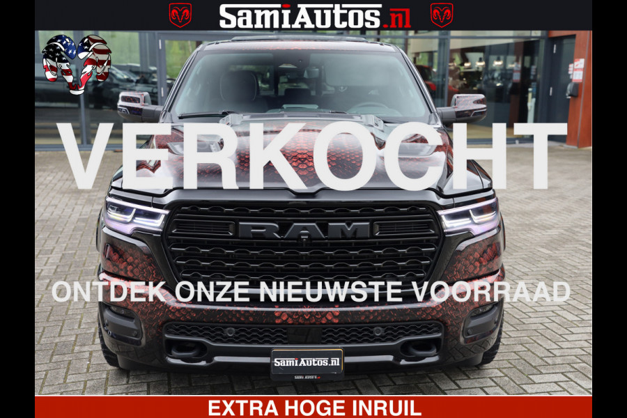 Dodge Ram COBRA EDITION | 1500 Limited Night High Output 540HP 706Nm | Massage + Full Option | De Meest Luxe en Volle Pick-Up in zijn Klas Comfortabele Dubbele Cabine met Royale 5 Zitplaatsen | BPM vrij | Nu Leverbaar uit Voorraad | Voorraad Nr 2292 - 5178 | Cobra package is meerprijs |