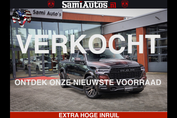 Dodge Ram COBRA EDITION | 1500 Limited Night High Output 540HP 706Nm | Massage + Full Option | De Meest Luxe en Volle Pick-Up in zijn Klas Comfortabele Dubbele Cabine met Royale 5 Zitplaatsen | BPM vrij | Nu Leverbaar uit Voorraad | Voorraad Nr 2292 - 5178 | Cobra package is meerprijs |