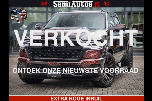 Dodge Ram COBRA EDITION | 1500 Limited Night High Output 540HP 706Nm | Massage + Full Option | De Meest Luxe en Volle Pick-Up in zijn Klas Comfortabele Dubbele Cabine met Royale 5 Zitplaatsen | BPM vrij | Nu Leverbaar uit Voorraad | Voorraad Nr 2292 - 5178 | Cobra package is meerprijs |