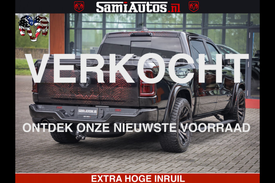Dodge Ram COBRA EDITION | 1500 Limited Night High Output 540HP 706Nm | Massage + Full Option | De Meest Luxe en Volle Pick-Up in zijn Klas Comfortabele Dubbele Cabine met Royale 5 Zitplaatsen | BPM vrij | Nu Leverbaar uit Voorraad | Voorraad Nr 2292 - 5178 | Cobra package is meerprijs |