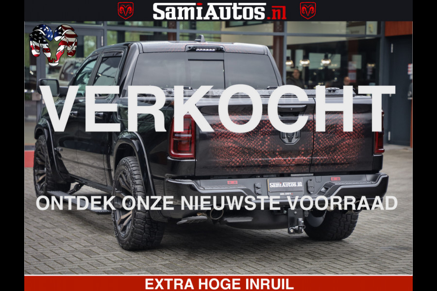 Dodge Ram COBRA EDITION | 1500 Limited Night High Output 540HP 706Nm | Massage + Full Option | De Meest Luxe en Volle Pick-Up in zijn Klas Comfortabele Dubbele Cabine met Royale 5 Zitplaatsen | BPM vrij | Nu Leverbaar uit Voorraad | Voorraad Nr 2292 - 5178 | Cobra package is meerprijs |