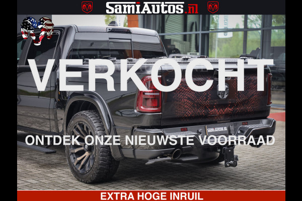 Dodge Ram COBRA EDITION | 1500 Limited Night High Output 540HP 706Nm | Massage + Full Option | De Meest Luxe en Volle Pick-Up in zijn Klas Comfortabele Dubbele Cabine met Royale 5 Zitplaatsen | BPM vrij | Nu Leverbaar uit Voorraad | Voorraad Nr 2292 - 5178 | Cobra package is meerprijs |