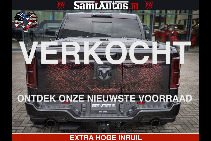 Dodge Ram COBRA EDITION | 1500 Limited Night High Output 540HP 706Nm | Massage + Full Option | De Meest Luxe en Volle Pick-Up in zijn Klas Comfortabele Dubbele Cabine met Royale 5 Zitplaatsen | BPM vrij | Nu Leverbaar uit Voorraad | Voorraad Nr 2292 - 5178 | Cobra package is meerprijs |