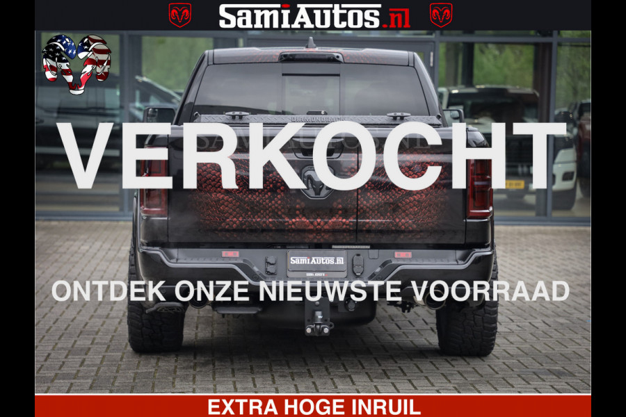 Dodge Ram COBRA EDITION | 1500 Limited Night High Output 540HP 706Nm | Massage + Full Option | De Meest Luxe en Volle Pick-Up in zijn Klas Comfortabele Dubbele Cabine met Royale 5 Zitplaatsen | BPM vrij | Nu Leverbaar uit Voorraad | Voorraad Nr 2292 - 5178 | Cobra package is meerprijs |