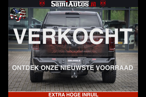 Dodge Ram COBRA EDITION | 1500 Limited Night High Output 540HP 706Nm | Massage + Full Option | De Meest Luxe en Volle Pick-Up in zijn Klas Comfortabele Dubbele Cabine met Royale 5 Zitplaatsen | BPM vrij | Nu Leverbaar uit Voorraad | Voorraad Nr 2292 - 5178 | Cobra package is meerprijs |