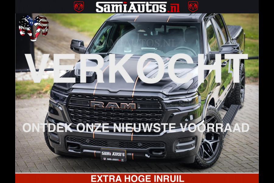 Dodge Ram 1500 Limited SPORT H.O 540HP 706Nm | Massage + Full Option | De Meest Luxe en Volle Pick-Up in zijn Klasse | Comfortabele Dubbele Cabine met Royale 5 Zitplaatsen | BPM vrij | Nu Leverbaar uit Voorraad | Voorraad Nr 2331