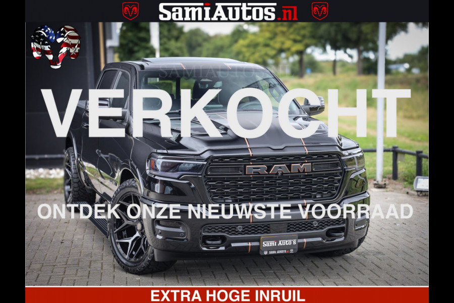 Dodge Ram 1500 Limited SPORT H.O 540HP 706Nm | Massage + Full Option | De Meest Luxe en Volle Pick-Up in zijn Klasse | Comfortabele Dubbele Cabine met Royale 5 Zitplaatsen | BPM vrij | Nu Leverbaar uit Voorraad | Voorraad Nr 2331