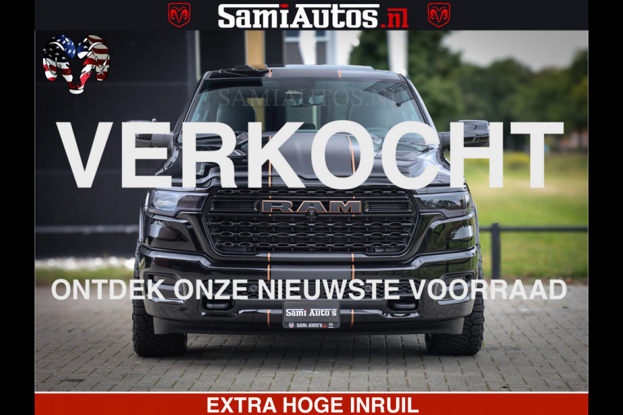 Dodge Ram 1500 Limited SPORT H.O 540HP 706Nm | Massage + Full Option | De Meest Luxe en Volle Pick-Up in zijn Klasse | Comfortabele Dubbele Cabine met Royale 5 Zitplaatsen | BPM vrij | Nu Leverbaar uit Voorraad | Voorraad Nr 2331