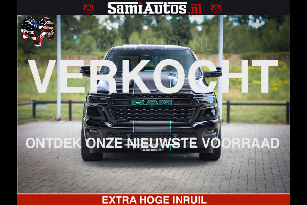 Dodge Ram 1500 Limited Night High Output 540HP 706Nm | Massage + Full Option | De Meest Luxe en Volle Pick-Up in zijn Klasse | Comfortabele Dubbele Cabine met Royale 5 Zitplaatsen | BPM vrij | Nu Leverbaar uit Voorraad | Voorraad Nr 2320 - 5138
