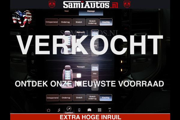 Dodge Ram 1500 Limited Night High Output 540HP 706Nm | Massage + Full Option | De Meest Luxe en Volle Pick-Up in zijn Klasse | Comfortabele Dubbele Cabine met Royale 5 Zitplaatsen | BPM vrij | Nu Leverbaar uit Voorraad | Voorraad Nr 2320 - 5138