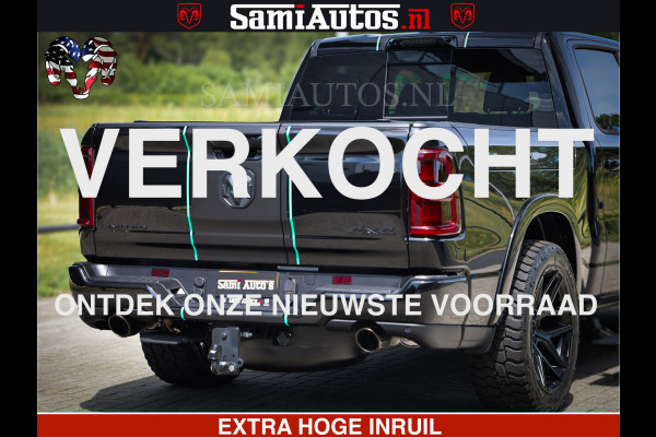 Dodge Ram 1500 Limited Night High Output 540HP 706Nm | Massage + Full Option | De Meest Luxe en Volle Pick-Up in zijn Klasse | Comfortabele Dubbele Cabine met Royale 5 Zitplaatsen | BPM vrij | Nu Leverbaar uit Voorraad | Voorraad Nr 2320 - 5138