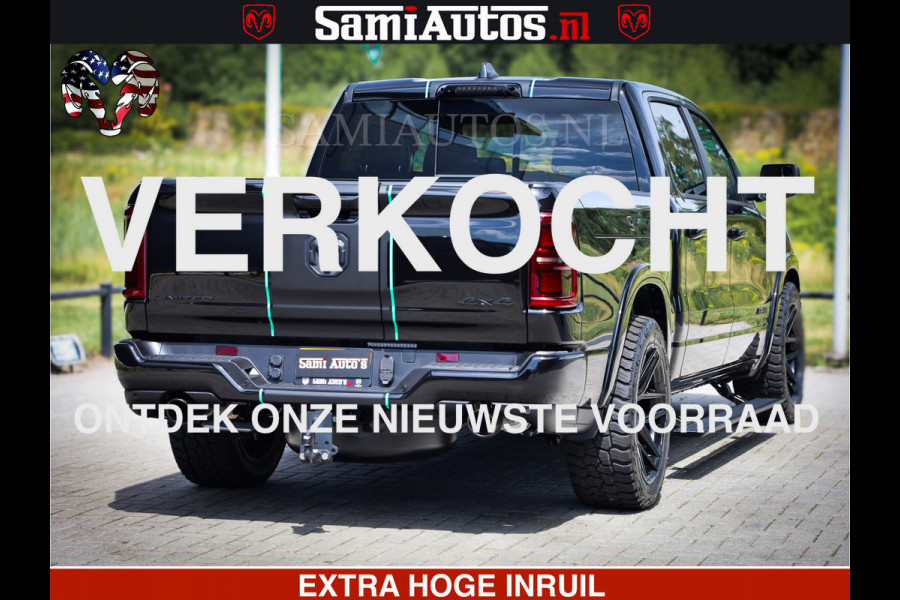 Dodge Ram 1500 Limited Night High Output 540HP 706Nm | Massage + Full Option | De Meest Luxe en Volle Pick-Up in zijn Klasse | Comfortabele Dubbele Cabine met Royale 5 Zitplaatsen | BPM vrij | Nu Leverbaar uit Voorraad | Voorraad Nr 2320 - 5138