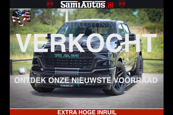 Dodge Ram 1500 Limited Night High Output 540HP 706Nm | Massage + Full Option | De Meest Luxe en Volle Pick-Up in zijn Klasse | Comfortabele Dubbele Cabine met Royale 5 Zitplaatsen | BPM vrij | Nu Leverbaar uit Voorraad | Voorraad Nr 2320 - 5138