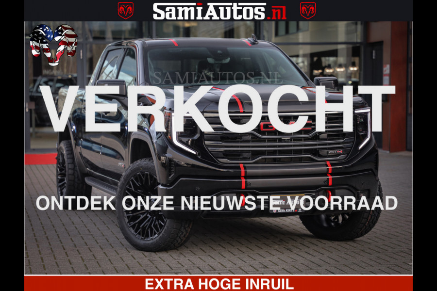 GMC Sierra AT4 6.2 V8 4X4 | VIRTUAL COCKPIT | LPG | HUD | BOM VOL | DC | RAM DEALER NEDERLAND | Dubbele Cabine met Royale 5 Zitplaatsen | BPM vrij | Nu Leverbaar uit Voorraad | Voorraad Nr 248378 |