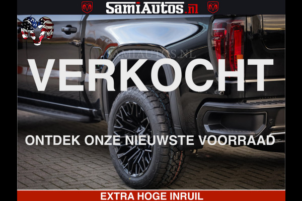 GMC Sierra AT4 6.2 V8 4X4 | VIRTUAL COCKPIT | LPG | HUD | BOM VOL | DC | RAM DEALER NEDERLAND | Dubbele Cabine met Royale 5 Zitplaatsen | BPM vrij | Nu Leverbaar uit Voorraad | Voorraad Nr 248378 |