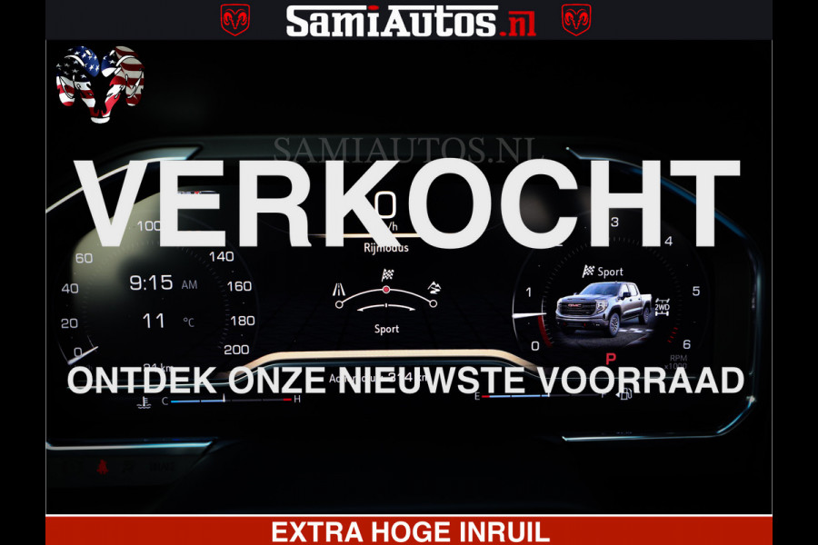 GMC Sierra AT4 6.2 V8 4X4 | VIRTUAL COCKPIT | LPG | HUD | BOM VOL | DC | RAM DEALER NEDERLAND | Dubbele Cabine met Royale 5 Zitplaatsen | BPM vrij | Nu Leverbaar uit Voorraad | Voorraad Nr 248378 |