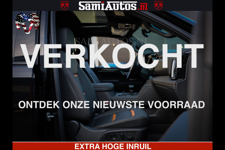 GMC Sierra AT4 6.2 V8 4X4 | VIRTUAL COCKPIT | LPG | HUD | BOM VOL | DC | RAM DEALER NEDERLAND | Dubbele Cabine met Royale 5 Zitplaatsen | BPM vrij | Nu Leverbaar uit Voorraad | Voorraad Nr 248378 |