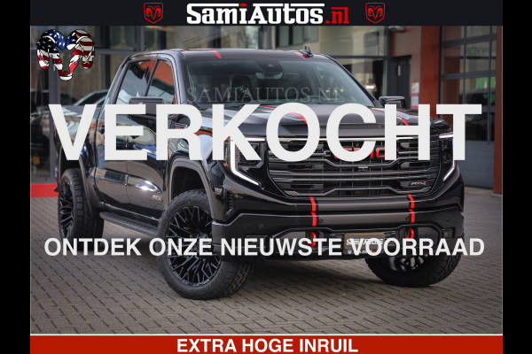 GMC Sierra AT4 6.2 V8 4X4 | VIRTUAL COCKPIT | LPG | HUD | BOM VOL | DC | RAM DEALER NEDERLAND | Dubbele Cabine met Royale 5 Zitplaatsen | BPM vrij | Nu Leverbaar uit Voorraad | Voorraad Nr 248378 |