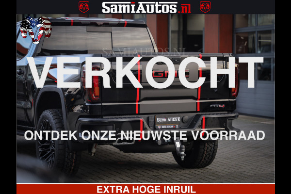 GMC Sierra AT4 6.2 V8 4X4 | VIRTUAL COCKPIT | LPG | HUD | BOM VOL | DC | RAM DEALER NEDERLAND | Dubbele Cabine met Royale 5 Zitplaatsen | BPM vrij | Nu Leverbaar uit Voorraad | Voorraad Nr 248378 |