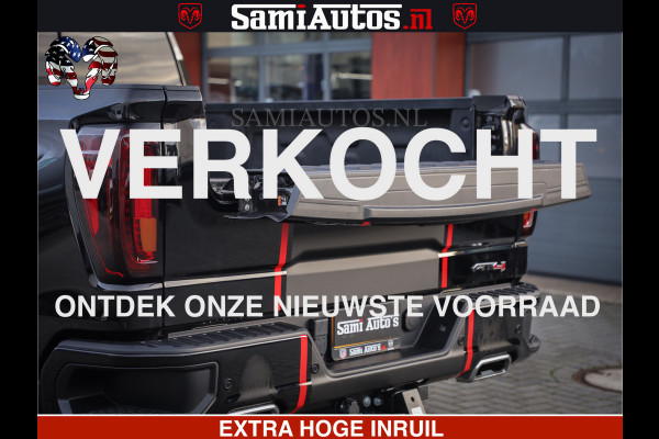 GMC Sierra AT4 6.2 V8 4X4 | VIRTUAL COCKPIT | LPG | HUD | BOM VOL | DC | RAM DEALER NEDERLAND | Dubbele Cabine met Royale 5 Zitplaatsen | BPM vrij | Nu Leverbaar uit Voorraad | Voorraad Nr 248378 |