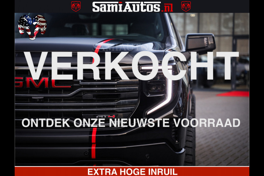 GMC Sierra AT4 6.2 V8 4X4 | VIRTUAL COCKPIT | LPG | HUD | BOM VOL | DC | RAM DEALER NEDERLAND | Dubbele Cabine met Royale 5 Zitplaatsen | BPM vrij | Nu Leverbaar uit Voorraad | Voorraad Nr 248378 |