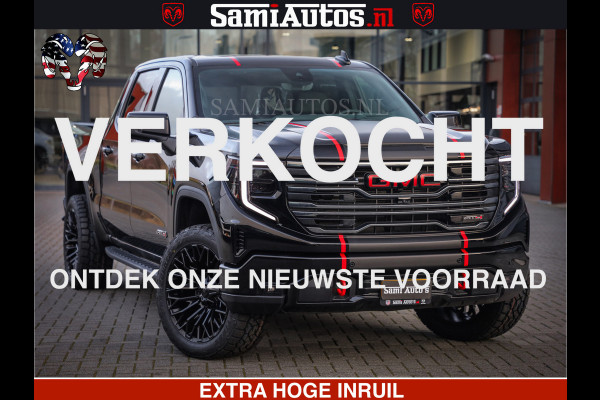 GMC Sierra AT4 6.2 V8 4X4 | VIRTUAL COCKPIT | LPG | HUD | BOM VOL | DC | RAM DEALER NEDERLAND | Dubbele Cabine met Royale 5 Zitplaatsen | BPM vrij | Nu Leverbaar uit Voorraad | Voorraad Nr 248378 |