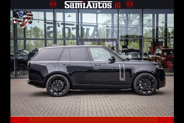 Land Rover Range Rover P550e 551 PK GARANTIE TOT 14-03-2029 | ACHTERAS BESTURING | SOFT CLOSE | HEAD-UP | PHEV | 23 INCH VELGEN | PANORAMADAK | STUURVERWARMING | STOEL KOELING | Fabrieksgarantie tot 14-03-2029 – Geniet van gemoedsrust met uitgebreide dekking tot deze datum. GZK-71-D