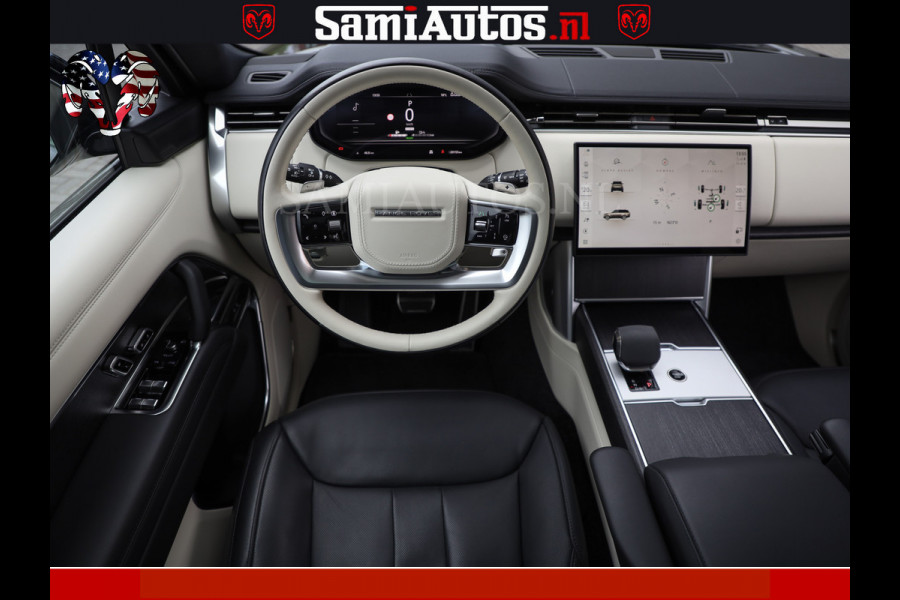 Land Rover Range Rover P550e 551 PK GARANTIE TOT 14-03-2029 | ACHTERAS BESTURING | SOFT CLOSE | HEAD-UP | PHEV | 23 INCH VELGEN | PANORAMADAK | STUURVERWARMING | STOEL KOELING | Fabrieksgarantie tot 14-03-2029 – Geniet van gemoedsrust met uitgebreide dekking tot deze datum. GZK-71-D
